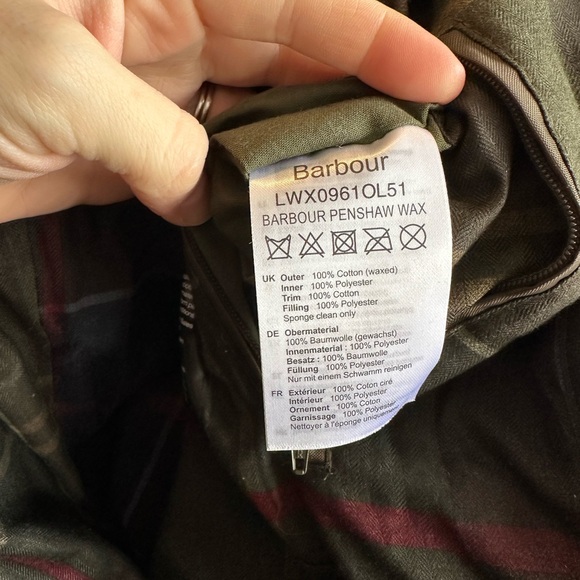 Barbour Quilted Penshaw Wax Jacket Womens US 8 - Picture 3 of 5